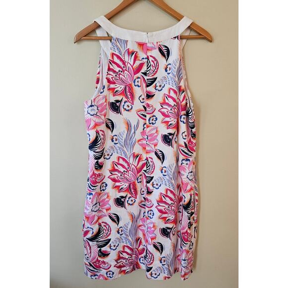 Tommy Bahama Linen-Blend Shift Dress, Size Medium Tropical Floral - Picture 4 of 7